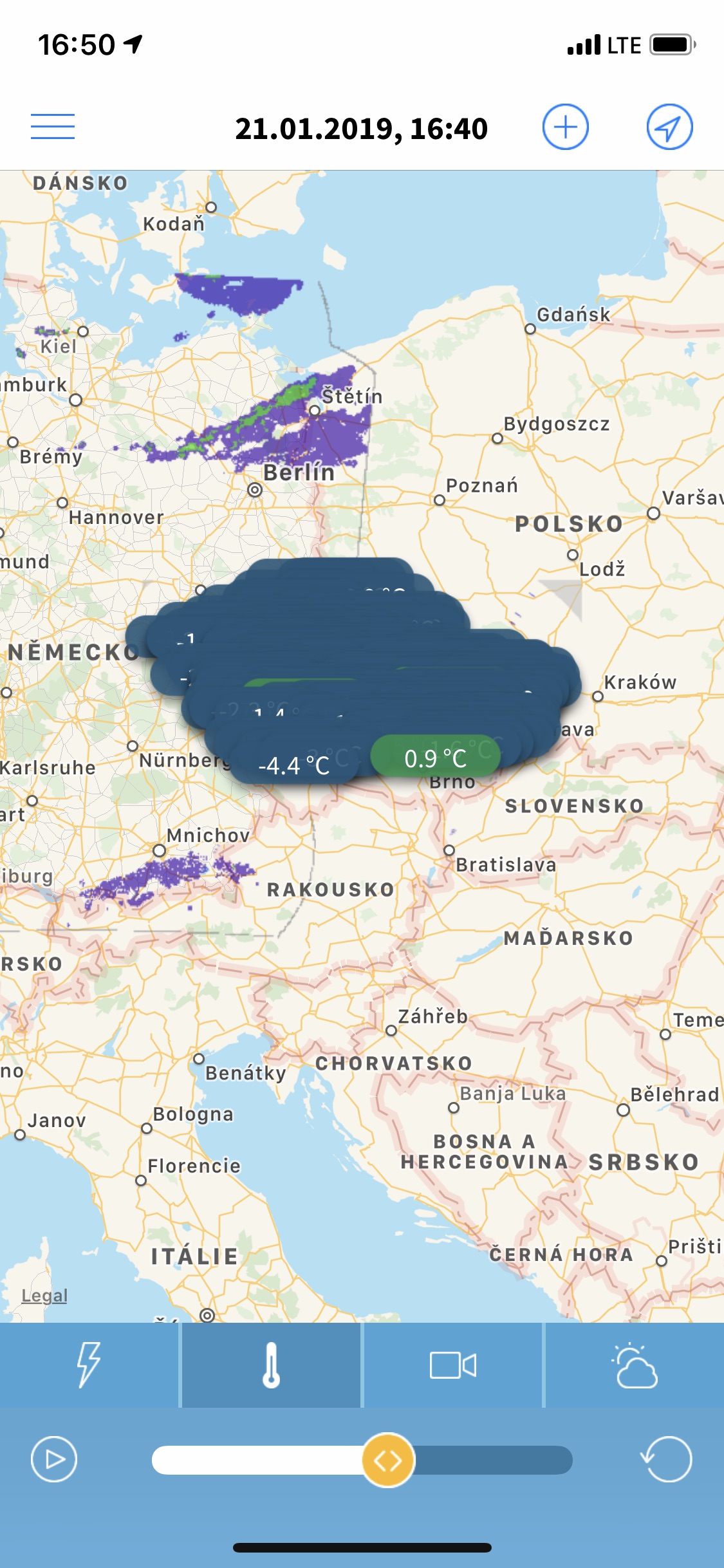 weather map europe temperature