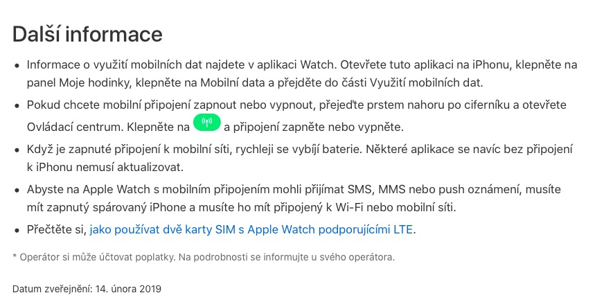 additional information apple watch