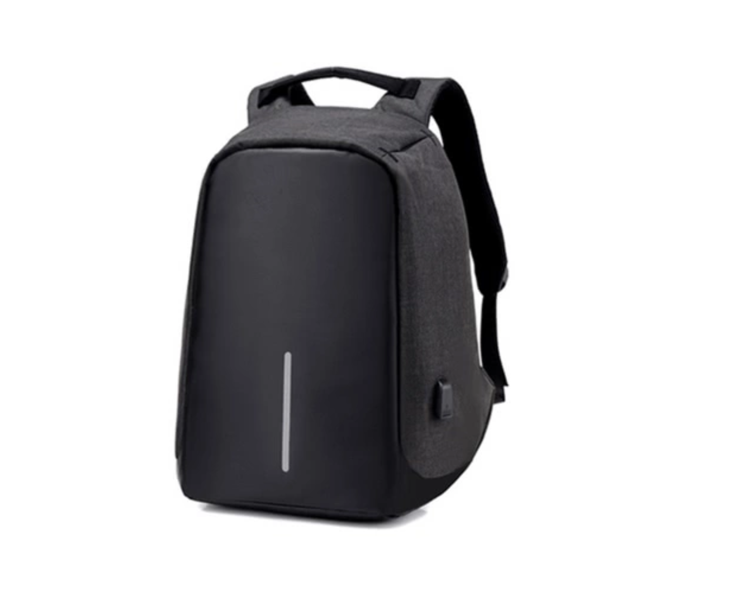 black anti theft backpack
