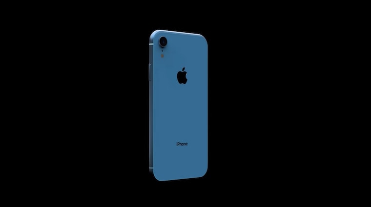 blue iphone back