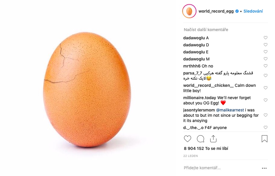 cracking egg instagram post