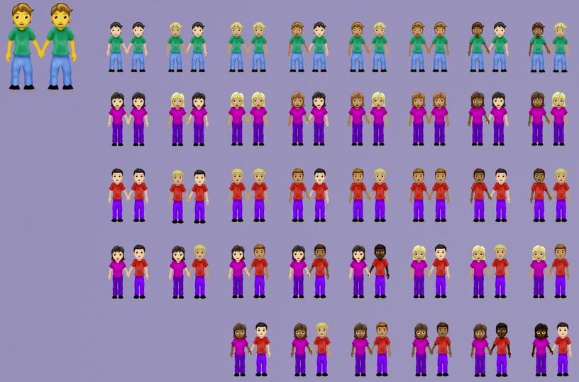 diverse couples holding hands