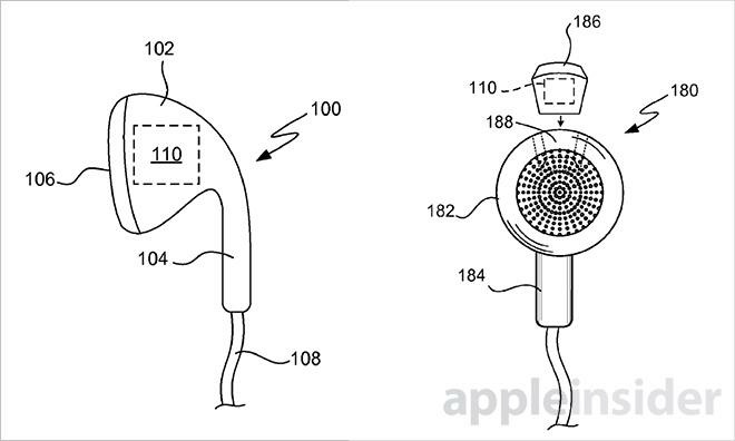 earphone patent illustration