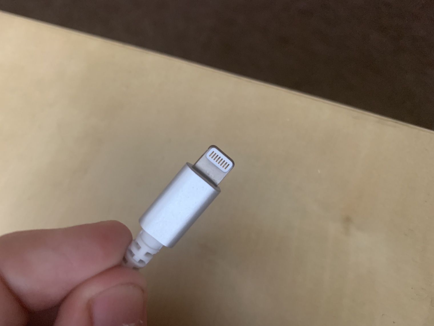 lightning cable closeup