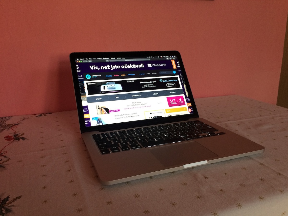 open laptop on table