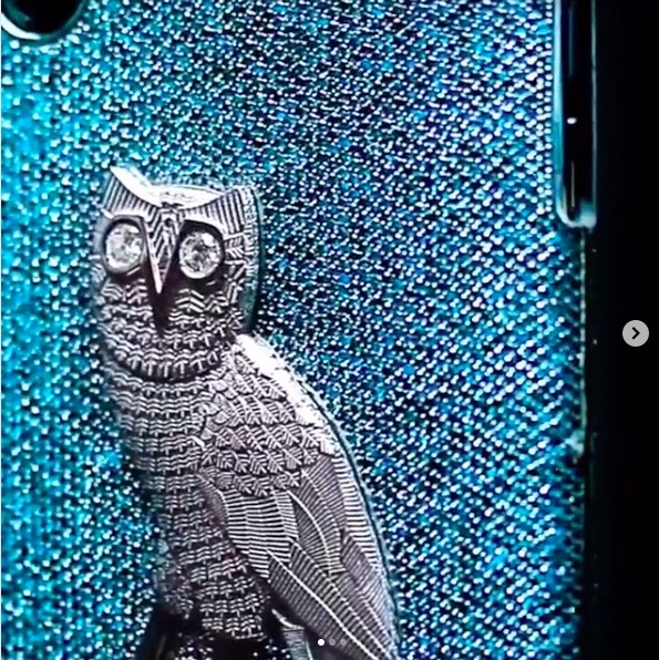 owl engraved phone case