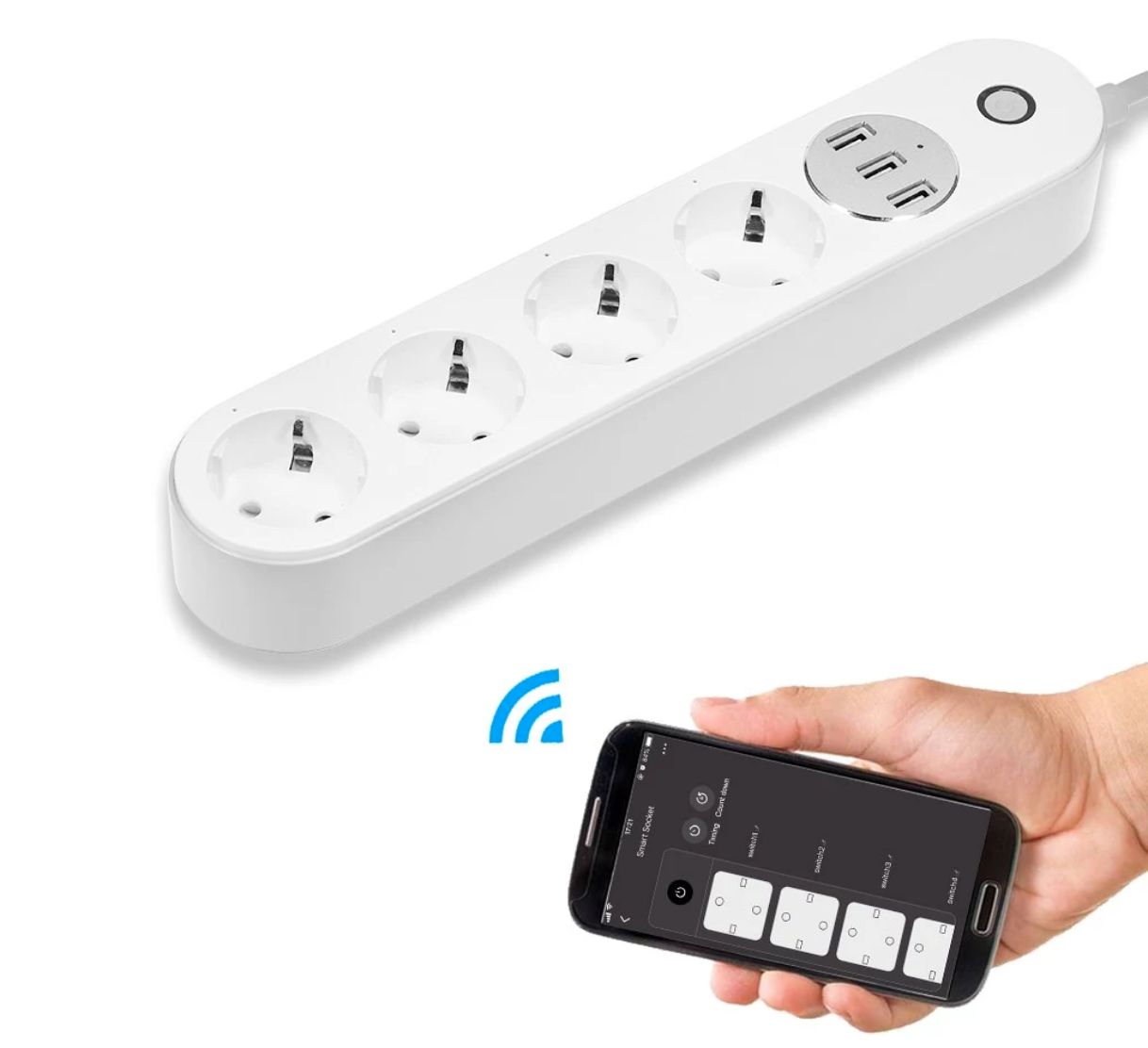 smart power strip with phone