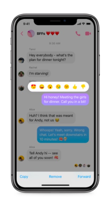 smartphone chat interface