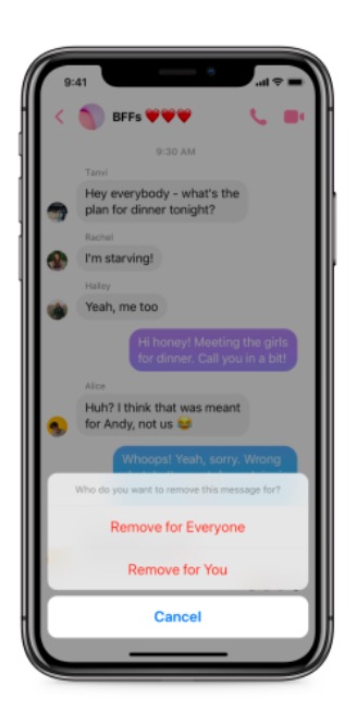 smartphone message options