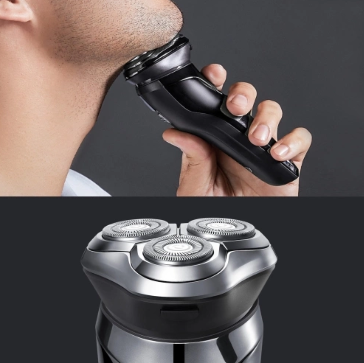 using electric shaver