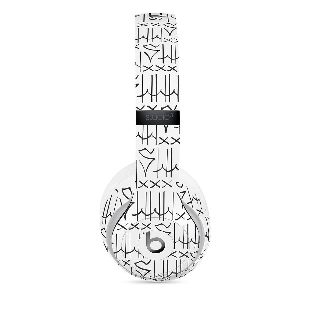 white beats headphones side view