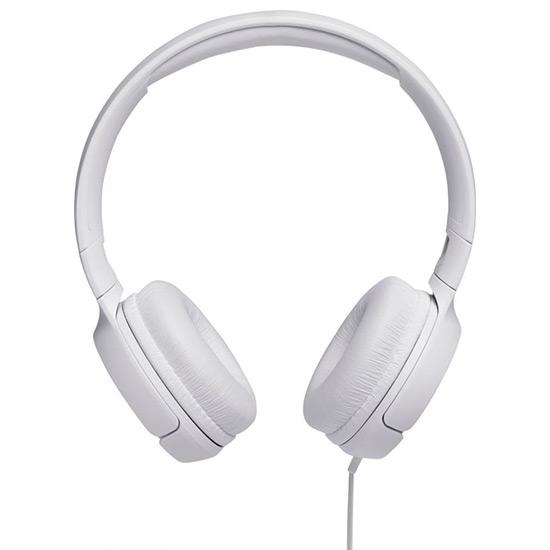 white headphones front view