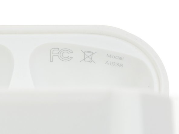 airpods case label closeup