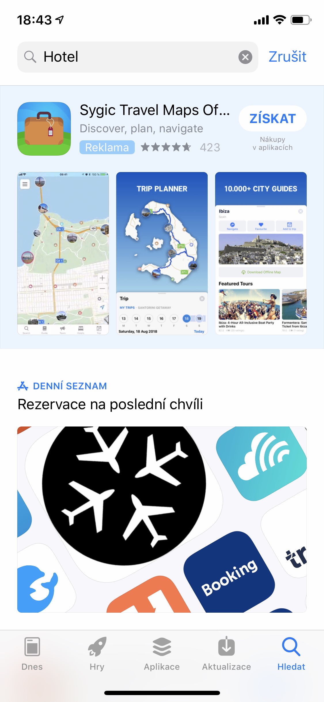 app store search hotel