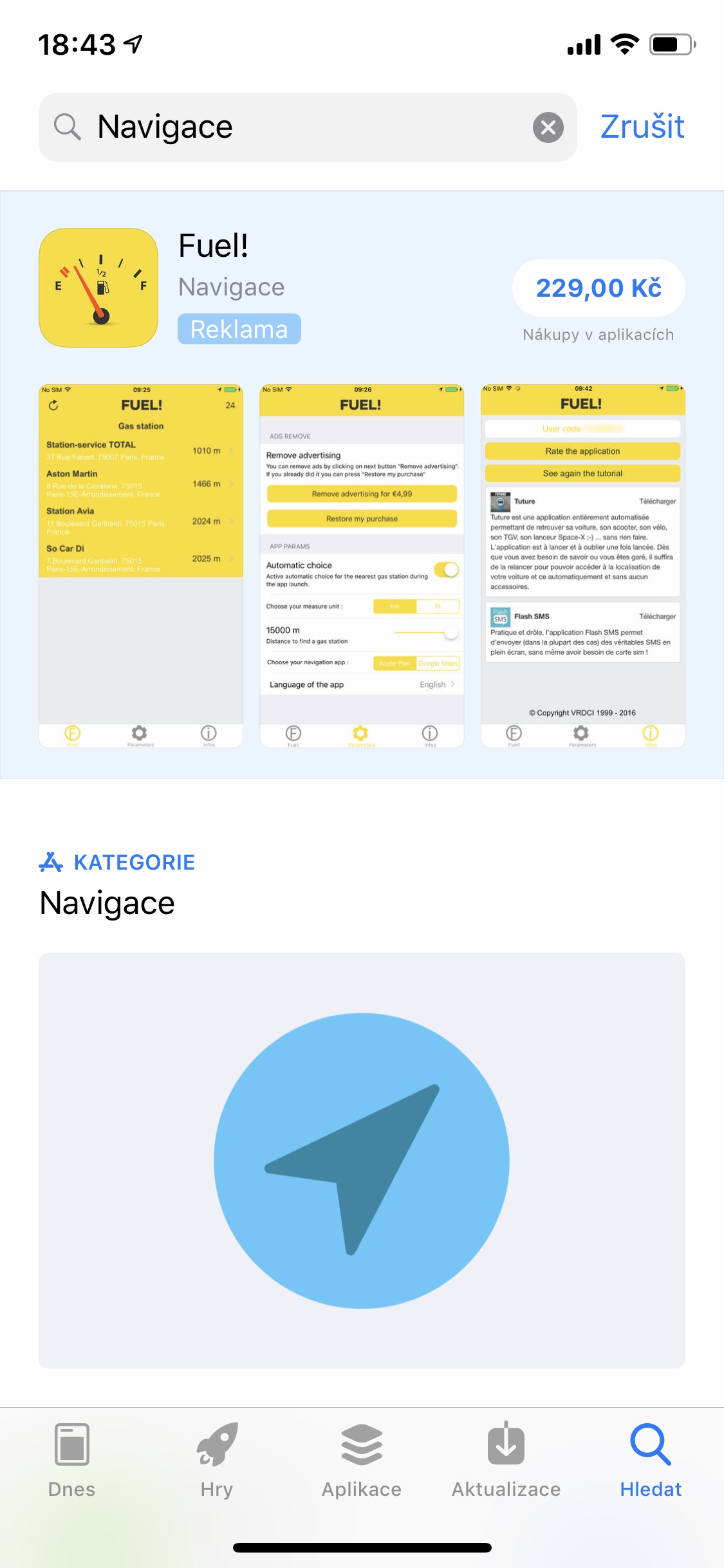 app store search navigation