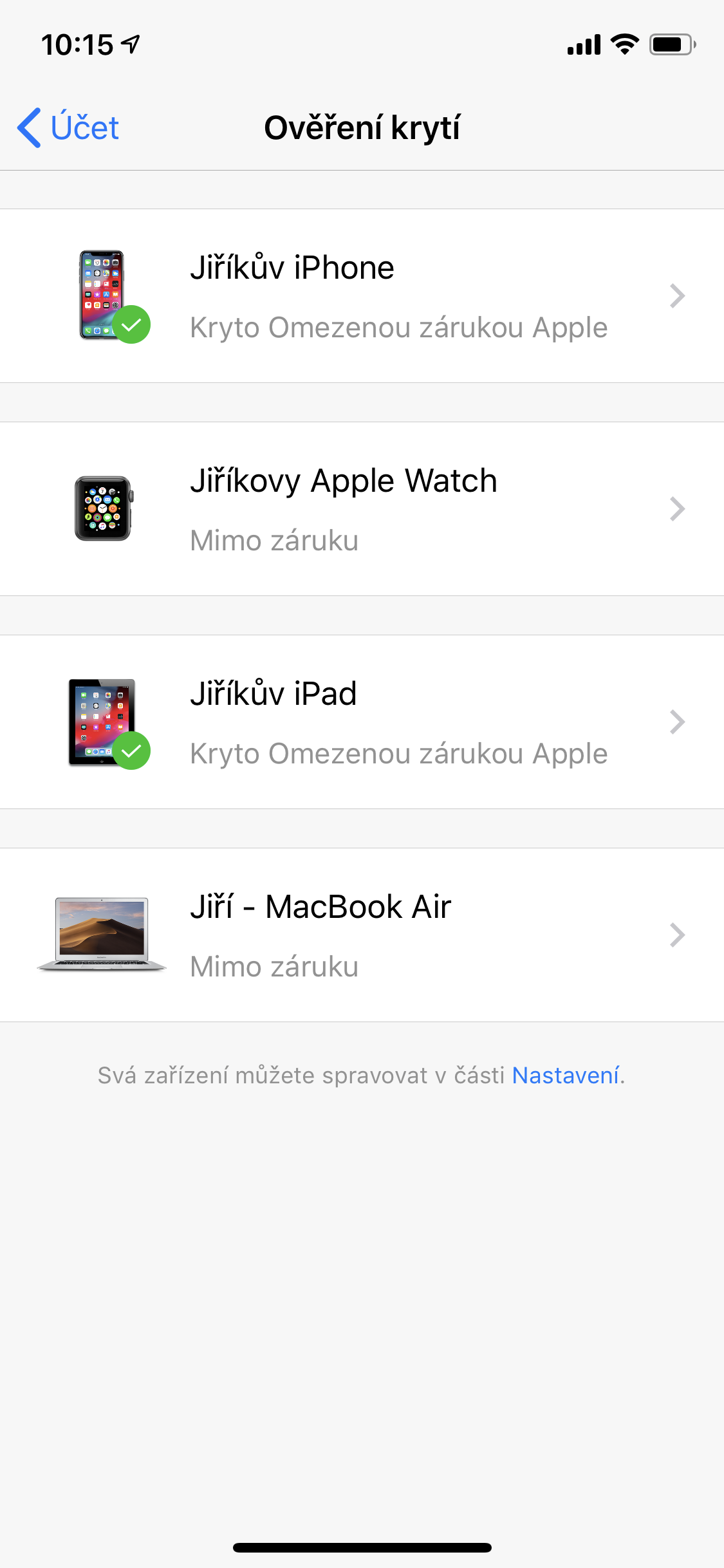 apple device warranty check