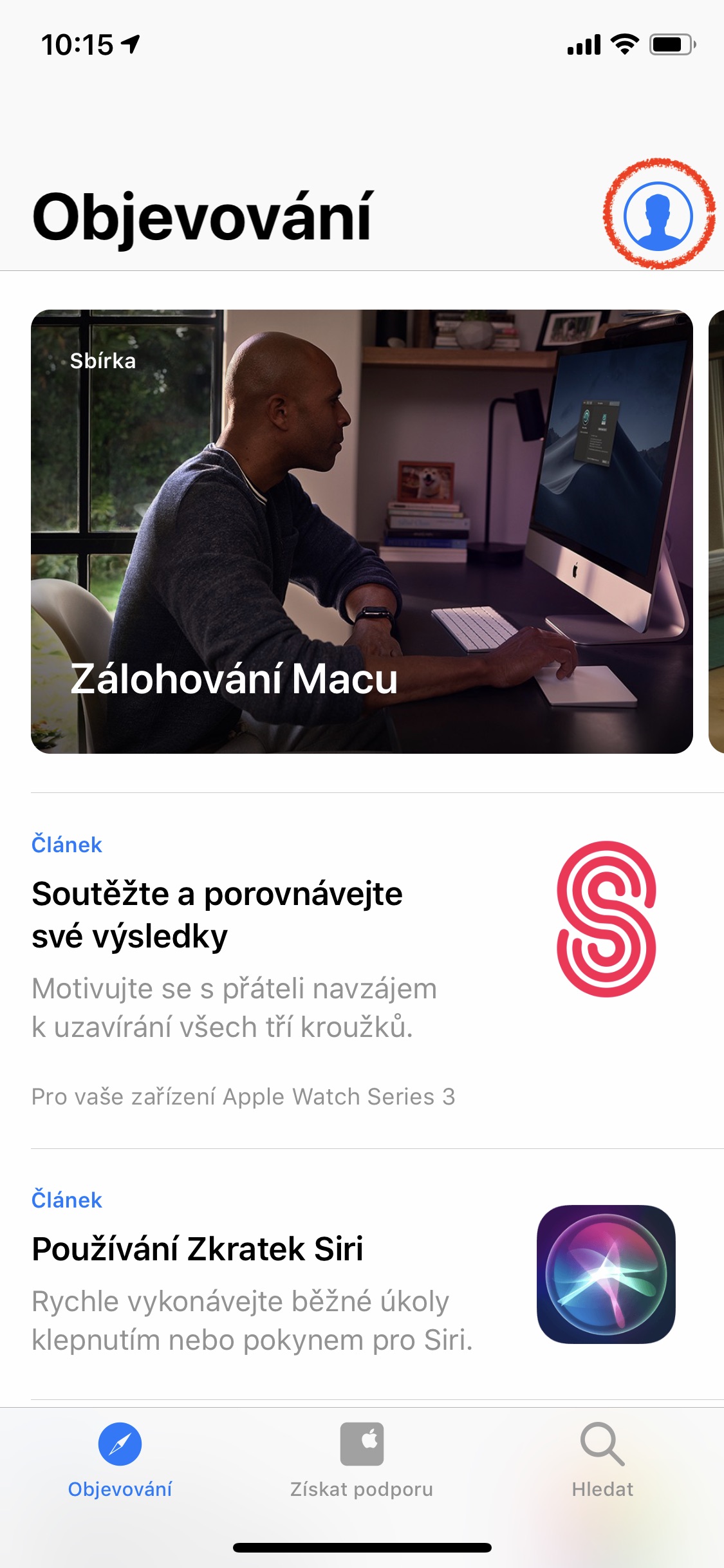 apple discovery page