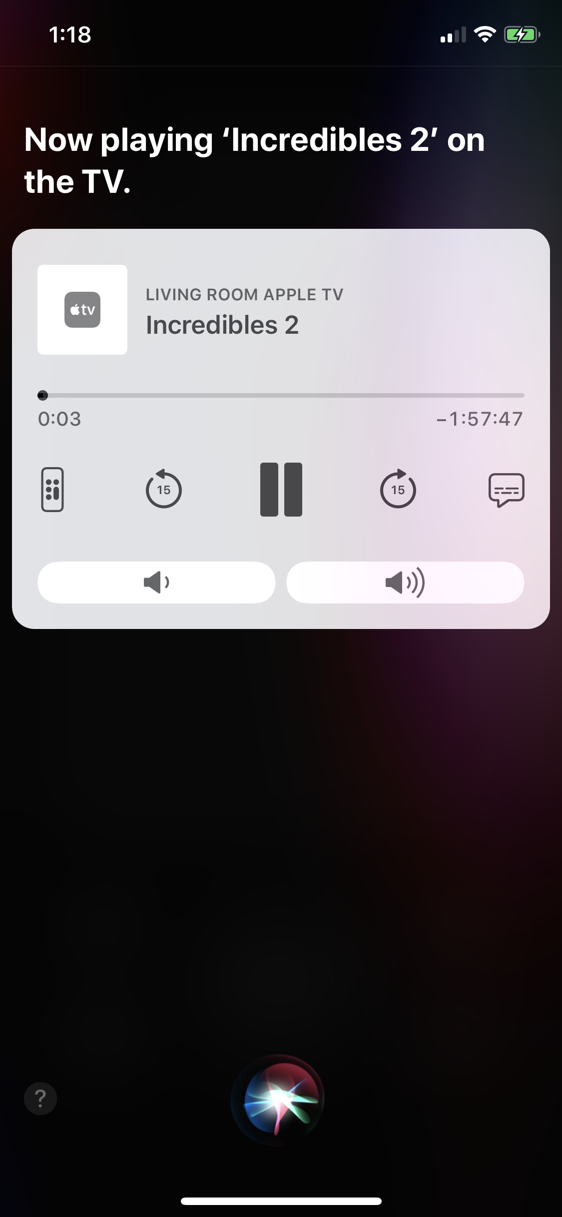 apple tv now playing