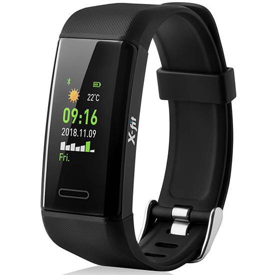 black fitness tracker color display