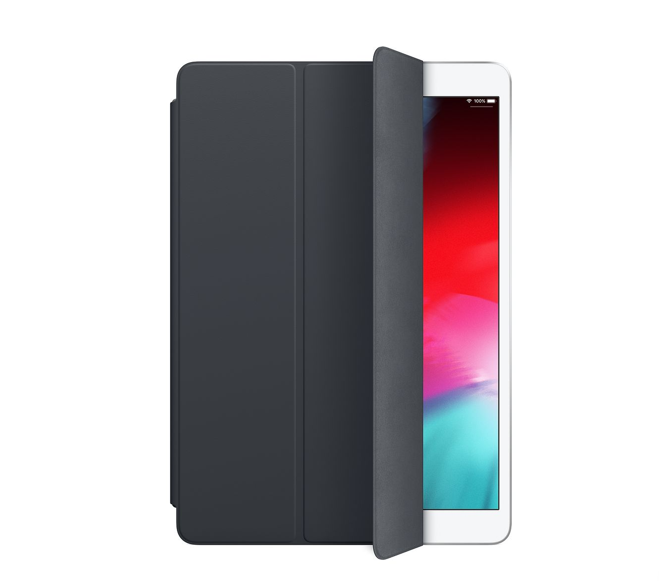 black ipad cover open