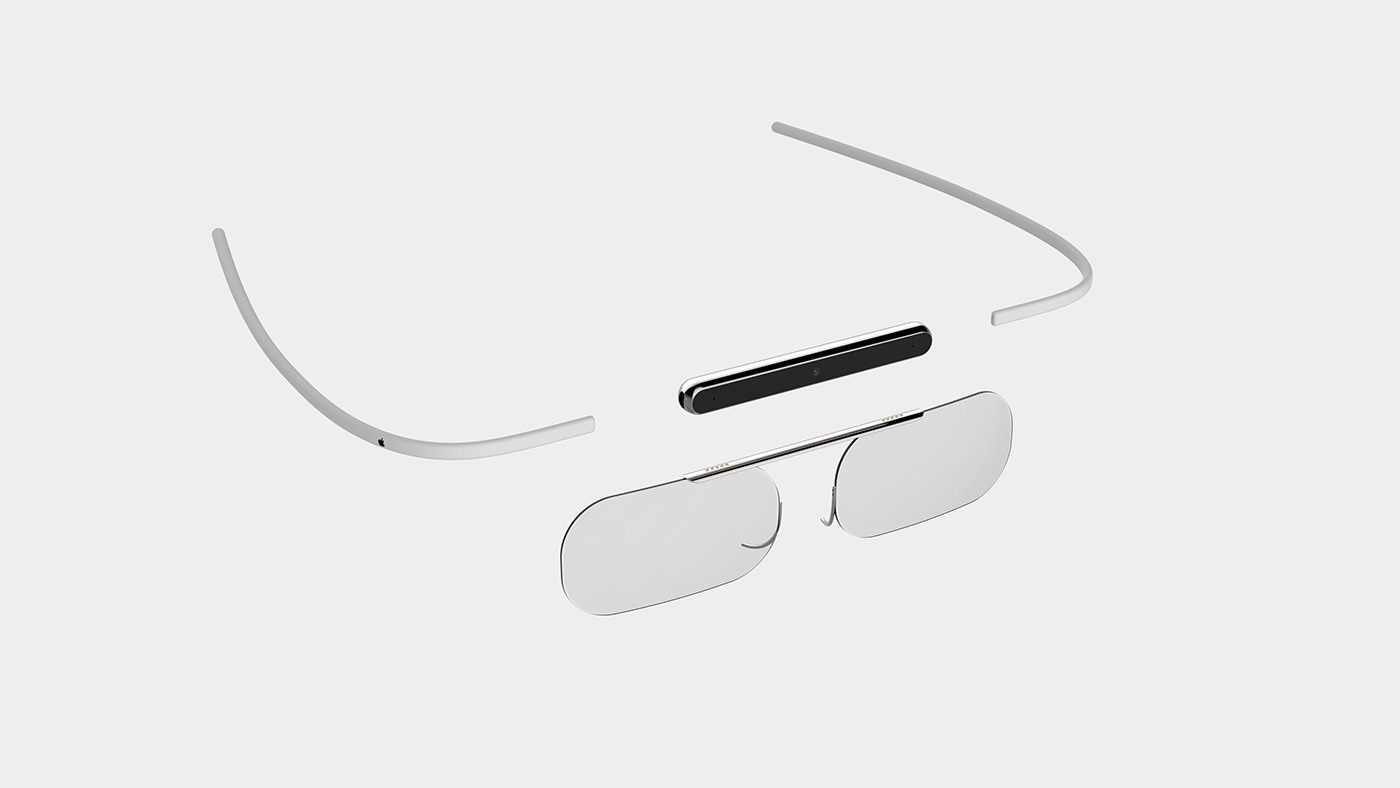 disassembled smart glasses