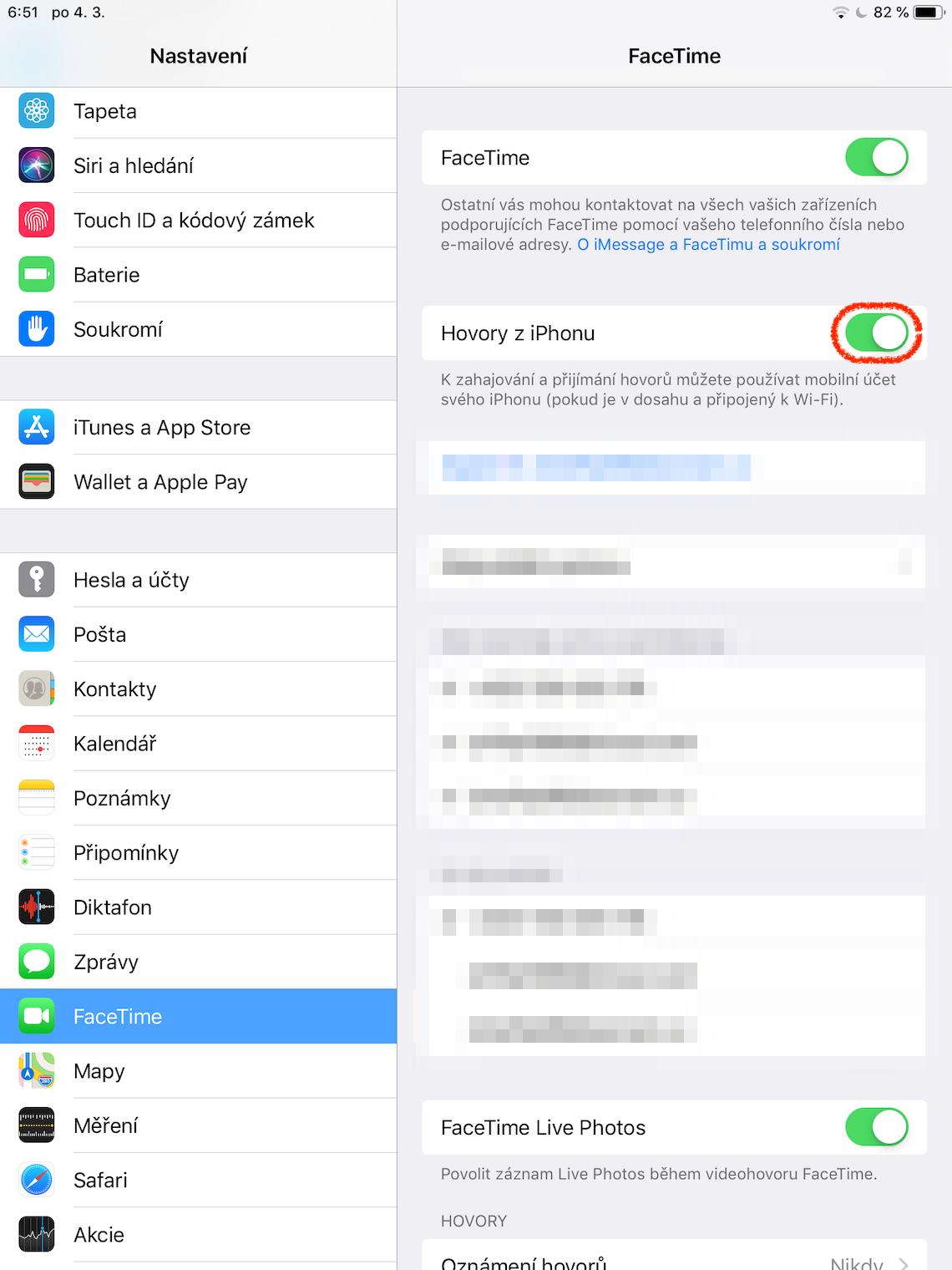 facetime settings iphone highlight