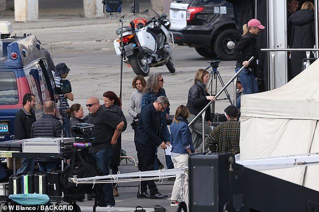 film set crew wide shot