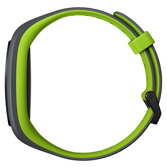 green fitness tracker side profile
