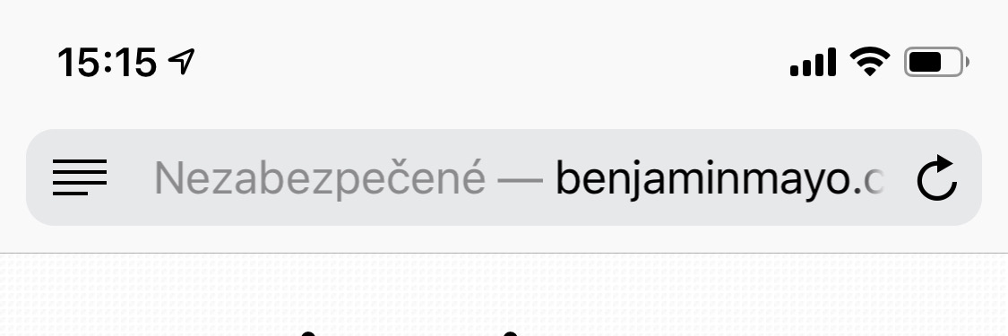 iphone browser url bar
