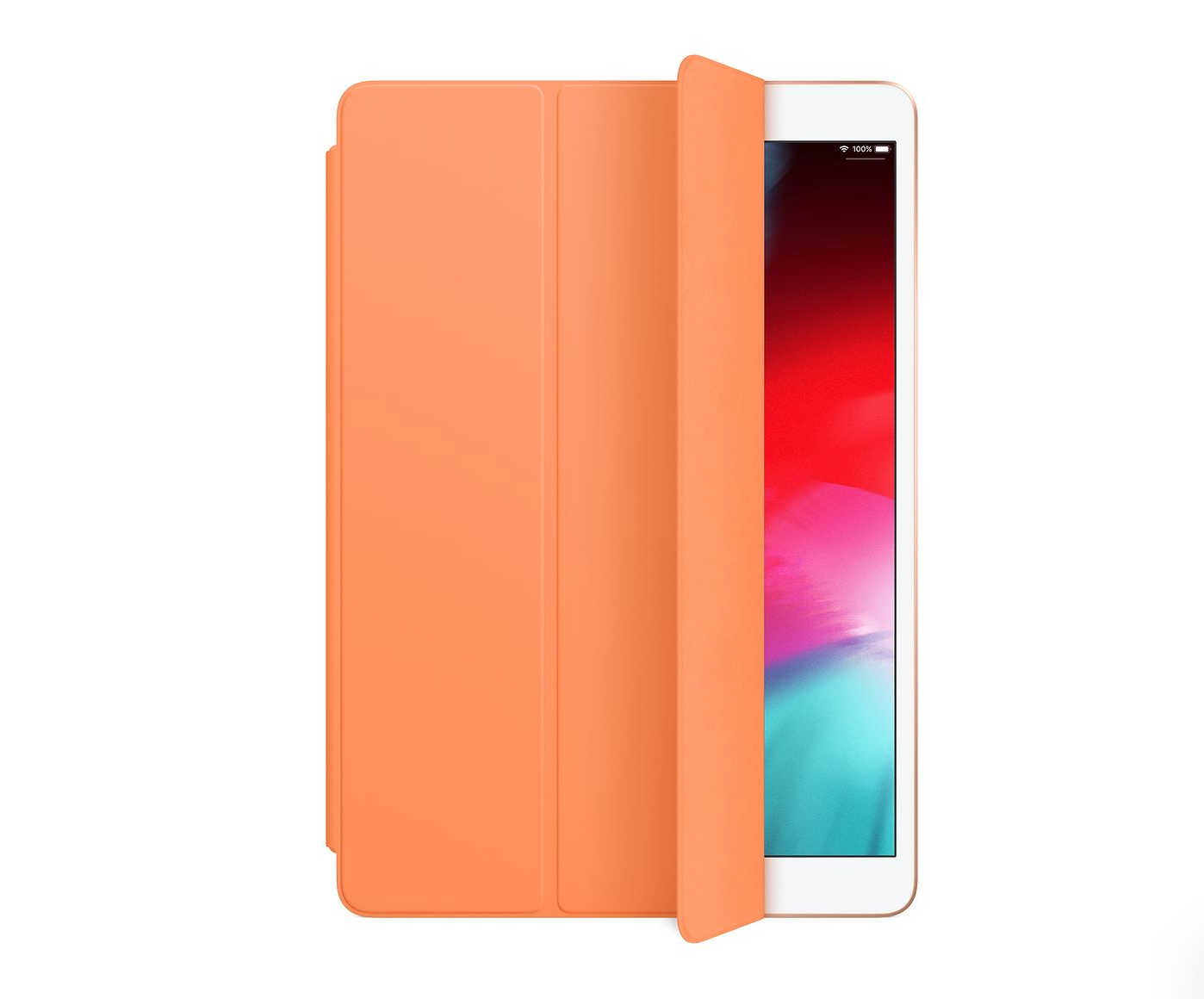 orange ipad cover open