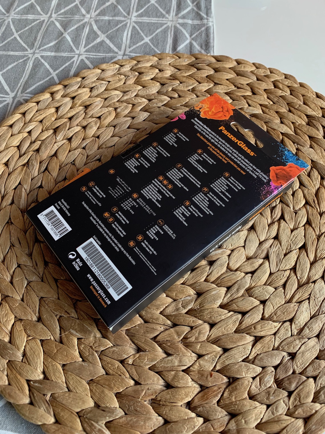 panzerglass clearcase packaging back