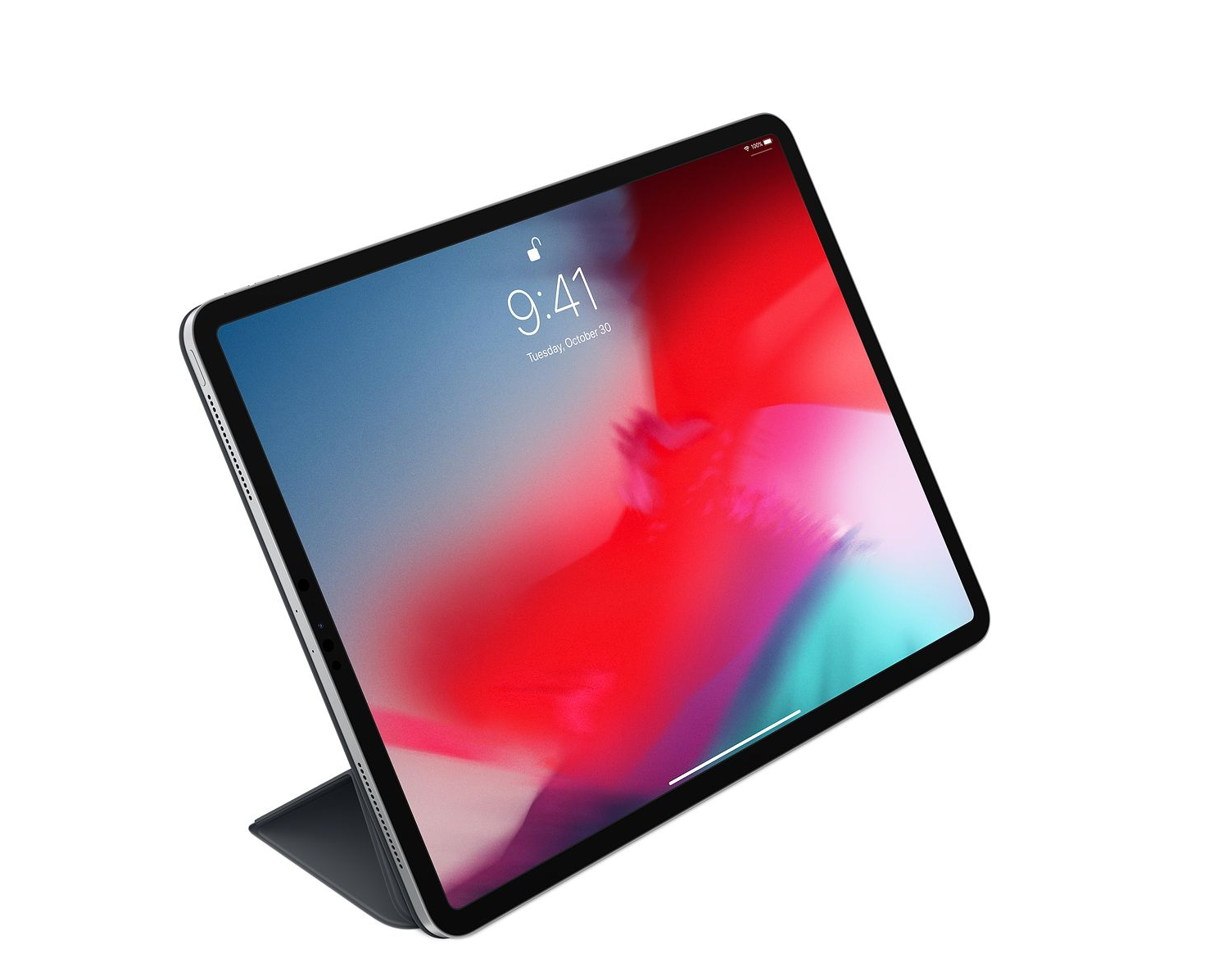 tablet on stand side view