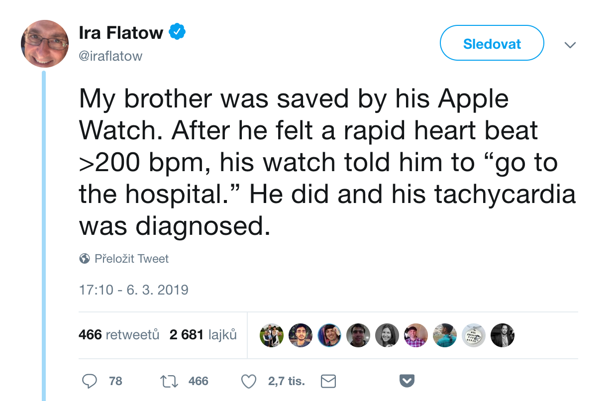 tweet apple watch heartbeat