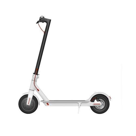 white electric scooter side view