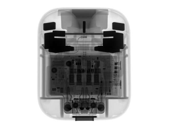 xray top view of earbud case