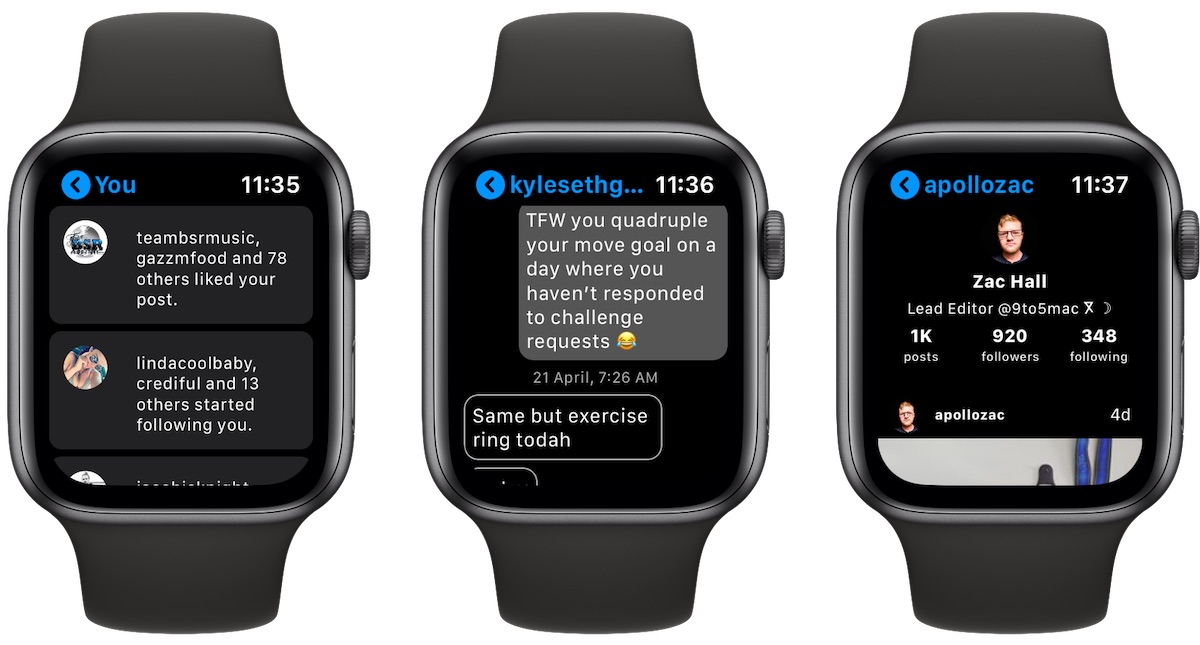 instagram apple watch alternative