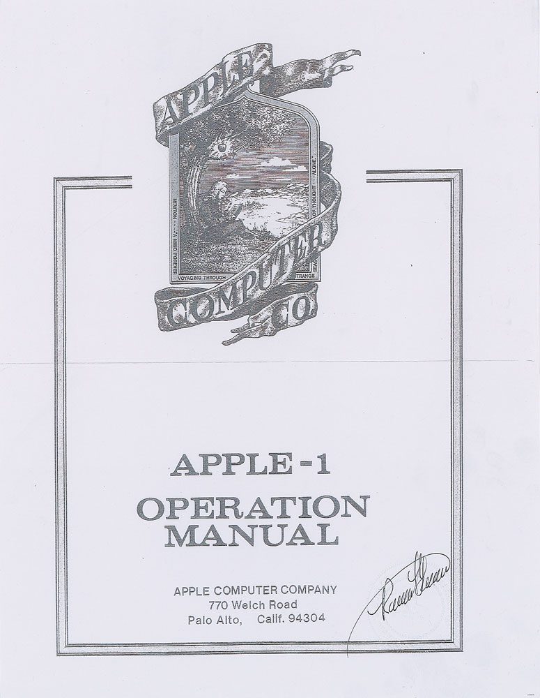 apple 1 operation manual