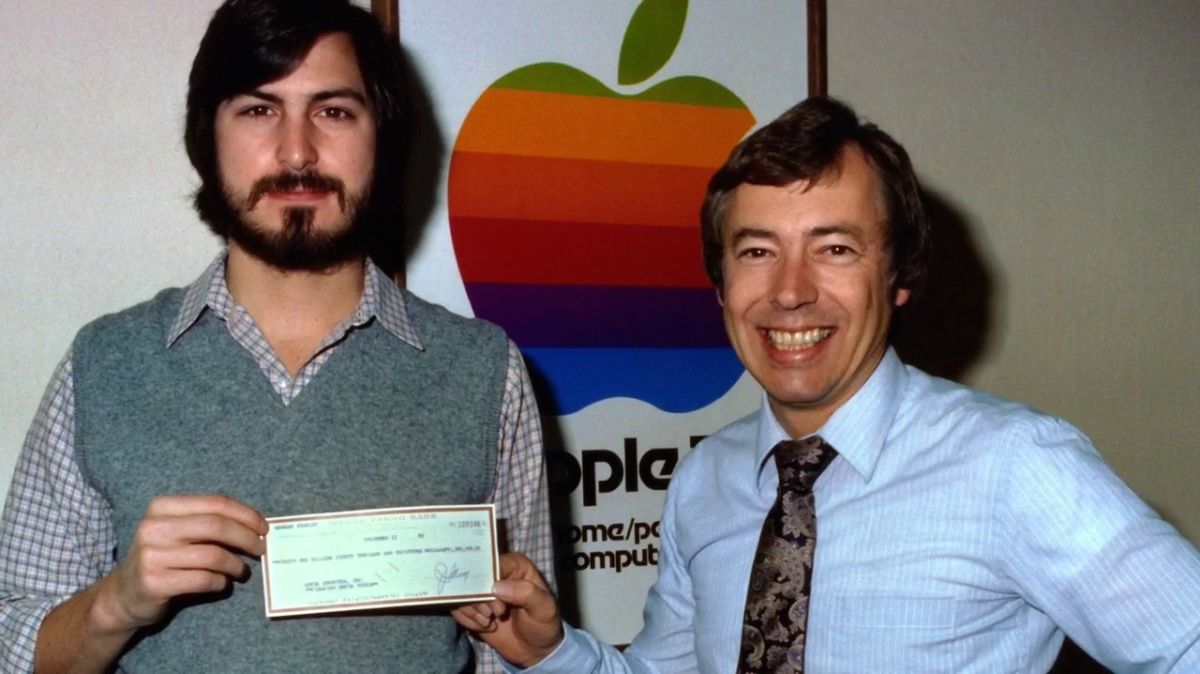Steve Jobs a Mike Markkula Apple logo