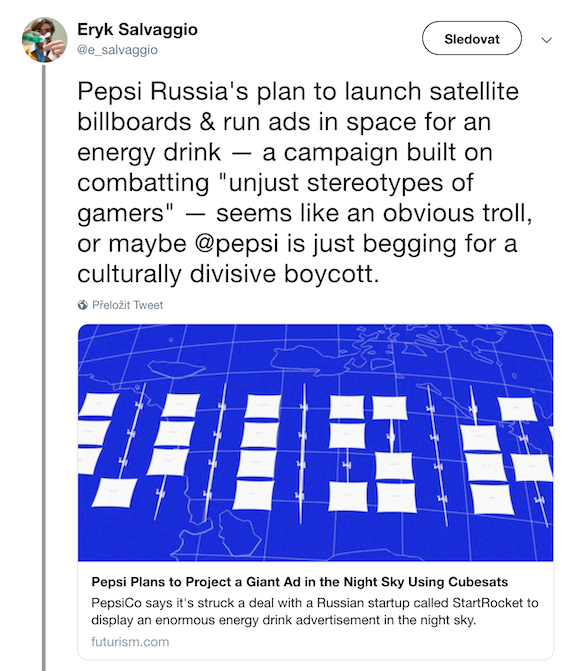 pepsi satellite billboards tweet