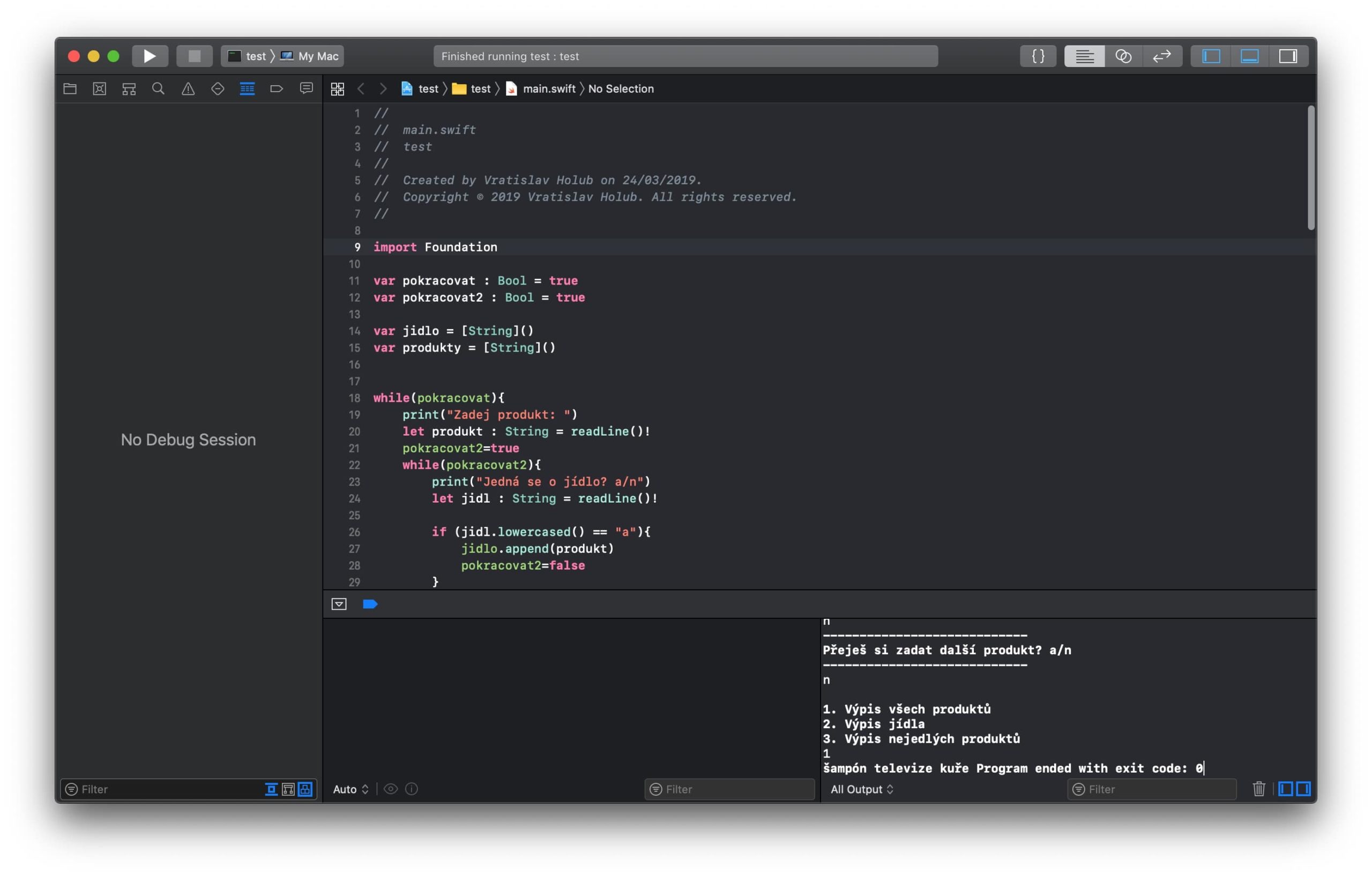 swift program 1