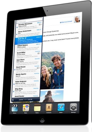 tablet email interface