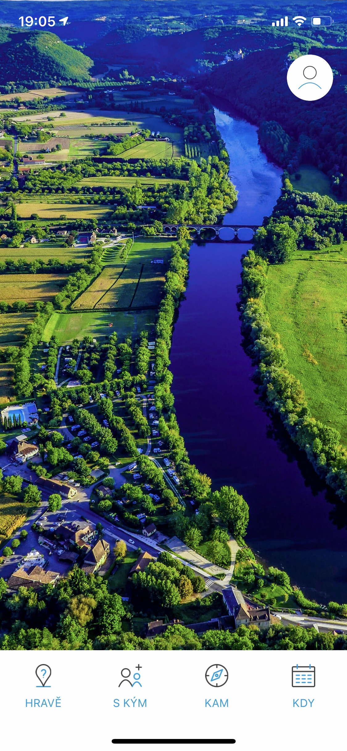 aerial view river landscape