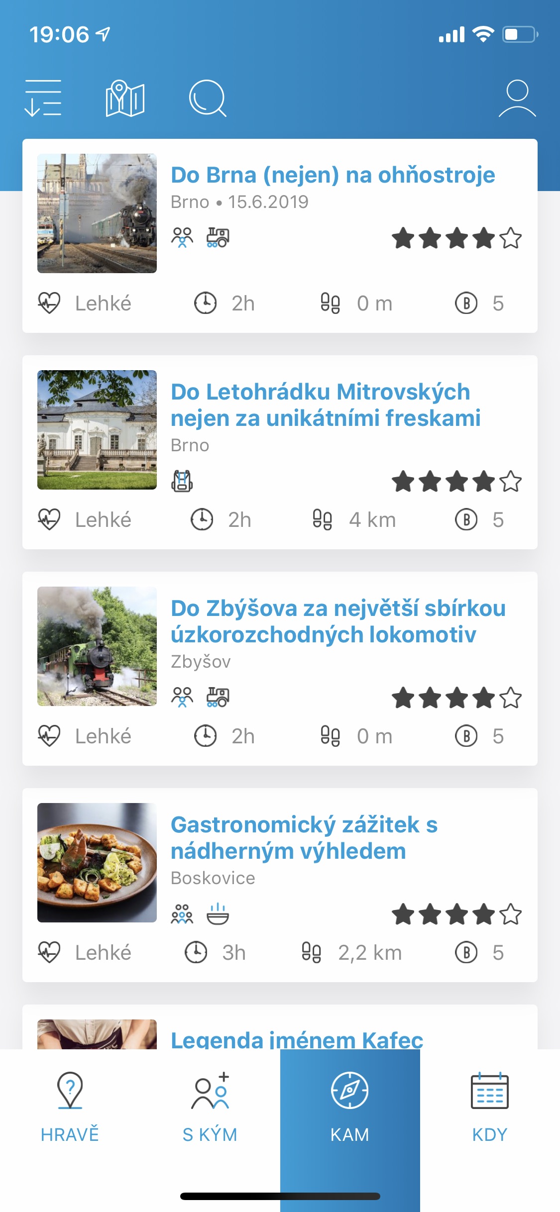 app travel destinations list