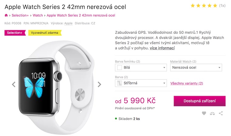 apple watch series 2 product page