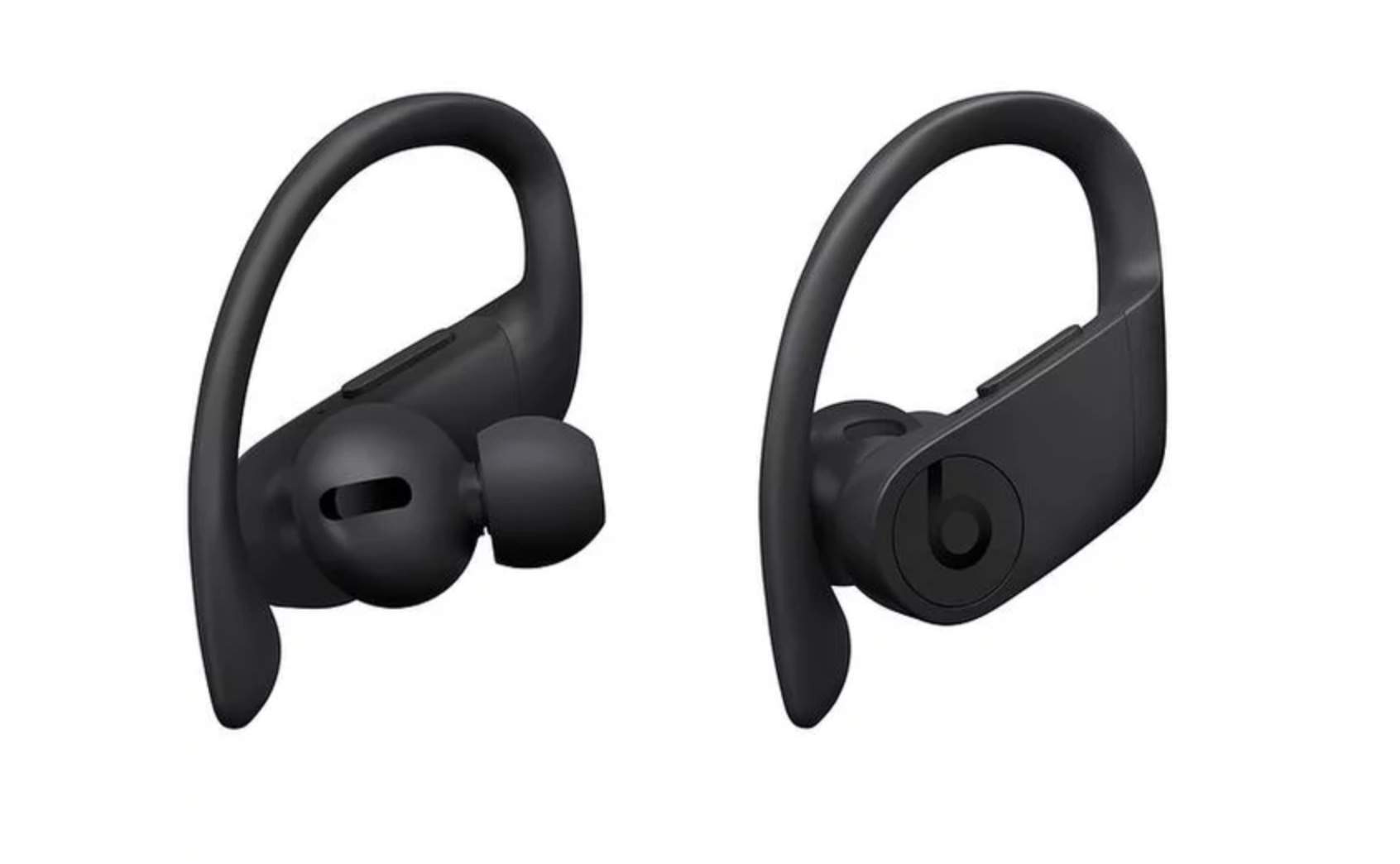 black earbuds side view