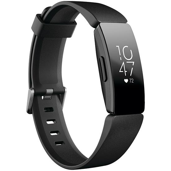 black fitness tracker angle view