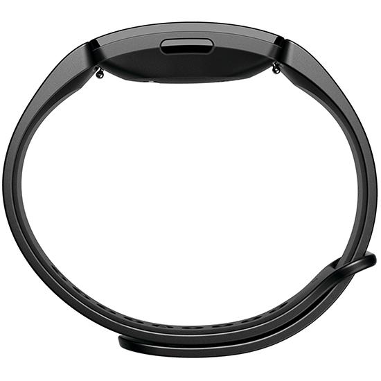 black fitness tracker side view