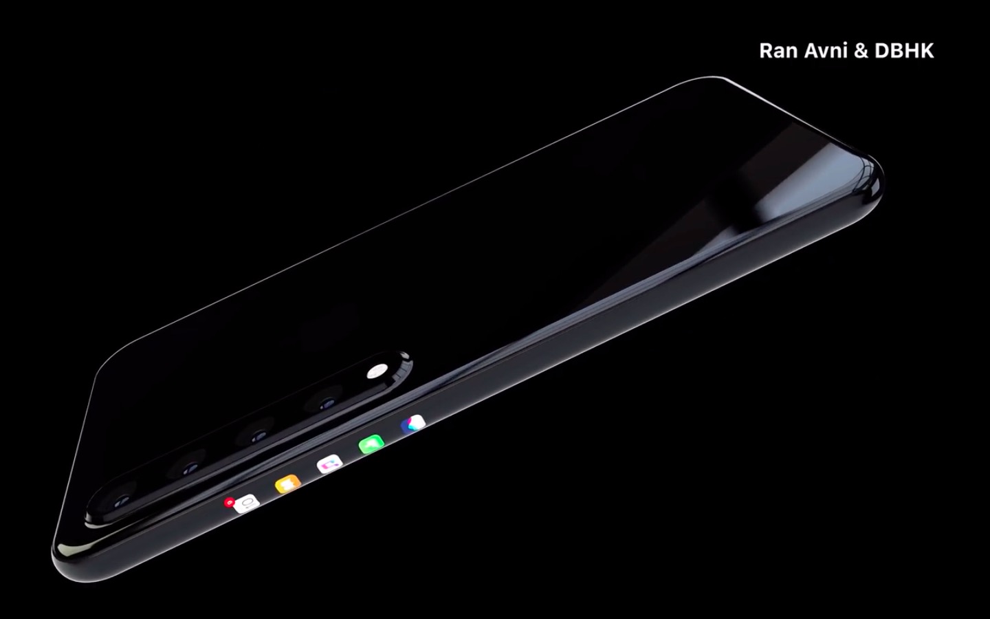 black smartphone side view