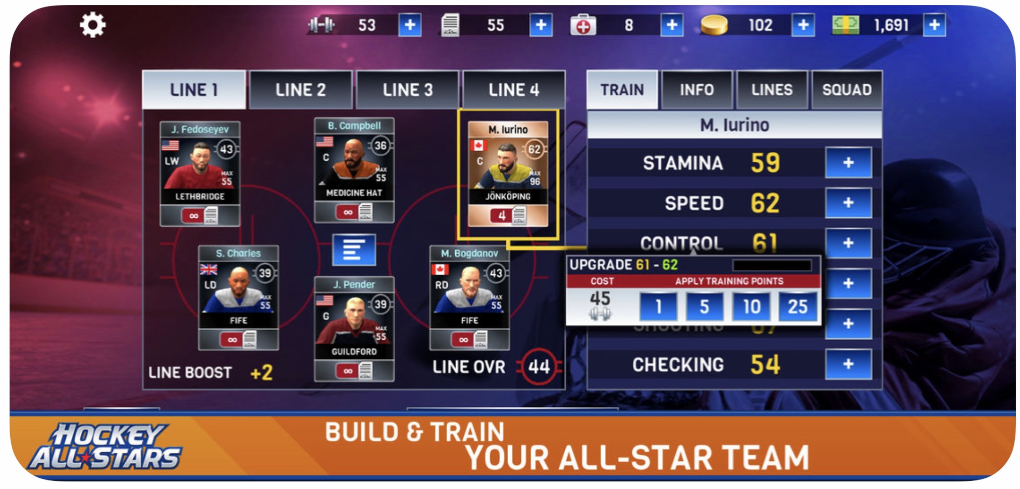 build train hockey team