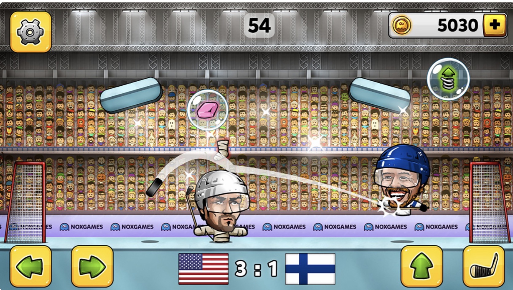 cartoon hockey game american player